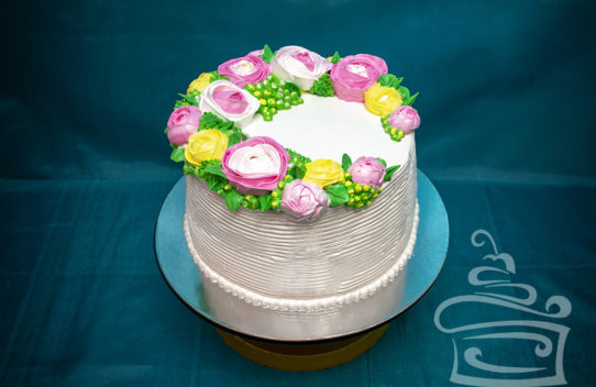 Торт "Нежные розы"